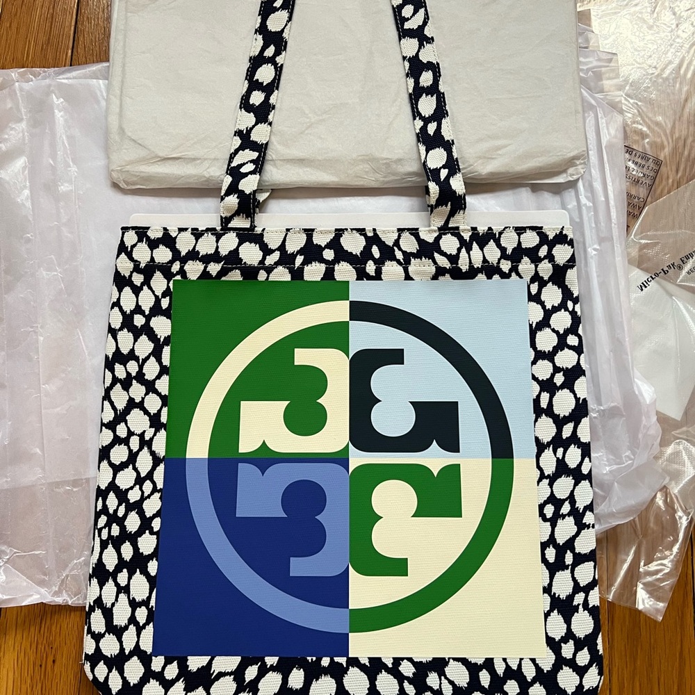 Tory Burch Set of 3 Colorblock Tote Bags